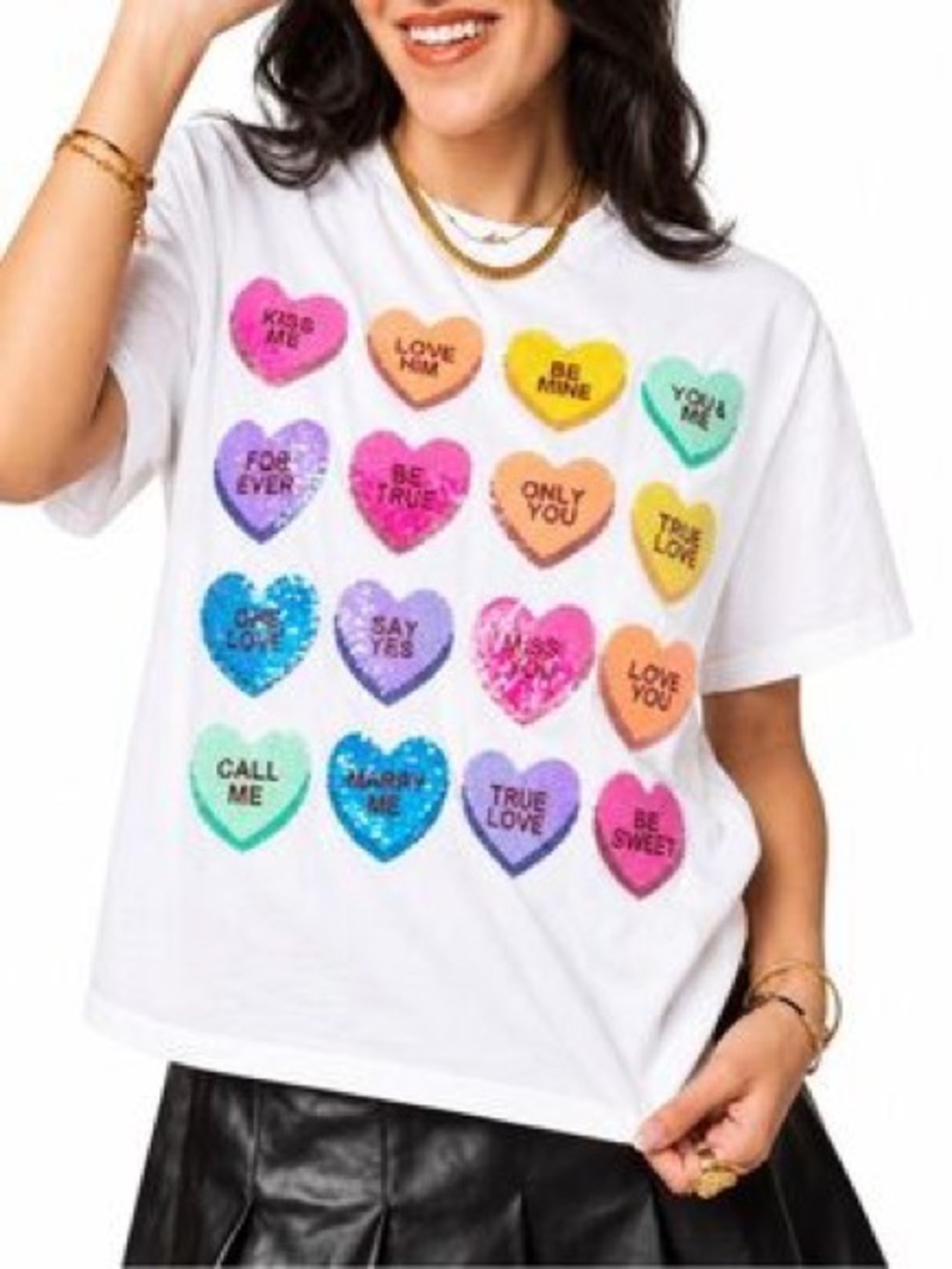 Queen of Sparkles Conversation Hearts Tee